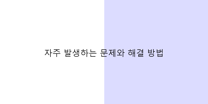 
  자주 발생하는 문제와 해결 방법
 이미지
