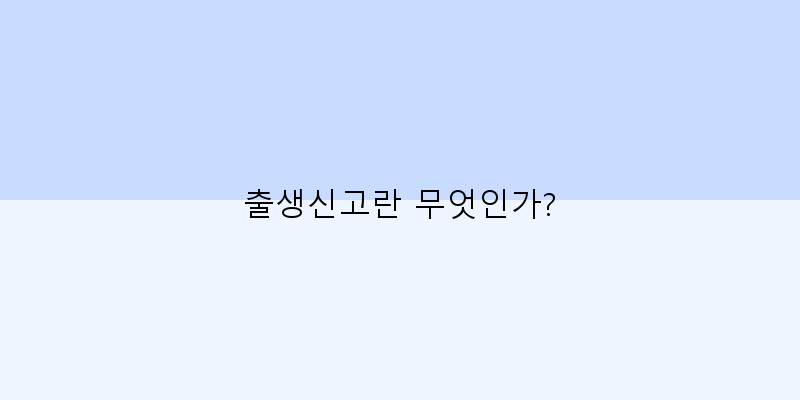 출생신고온라인신청
