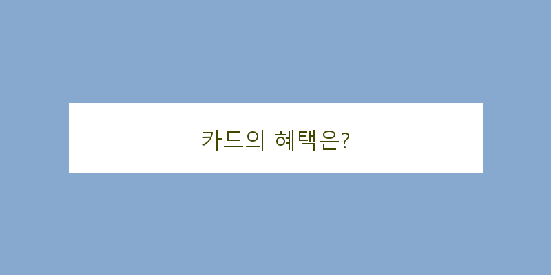 
  카드의 혜택은?
 이미지