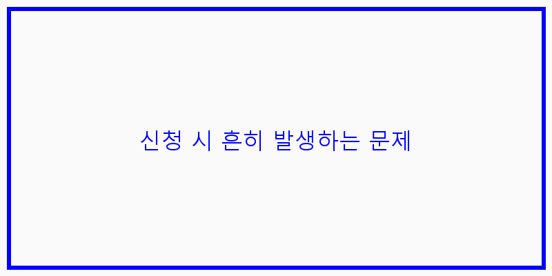 
  신청 시 흔히 발생하는 문제
   이미지