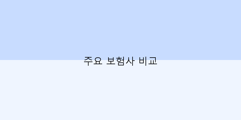 
  주요 보험사 비교
   이미지
