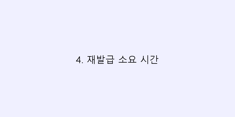 
  4. 재발급 소요 시간
 이미지