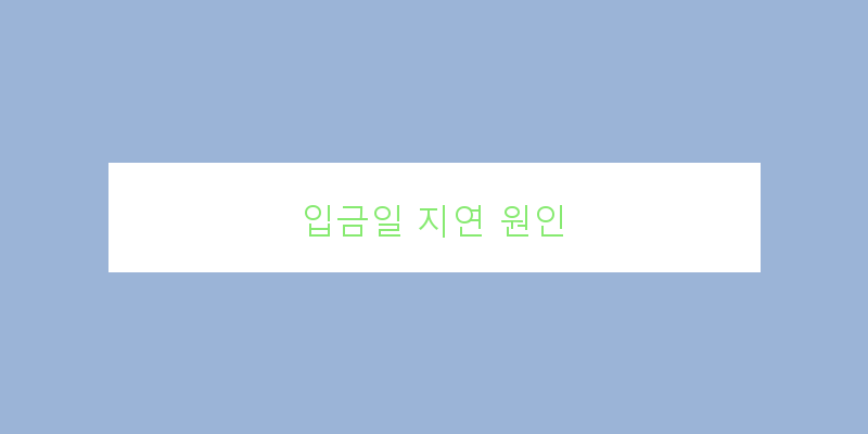 
  입금일 지연 원인
 이미지