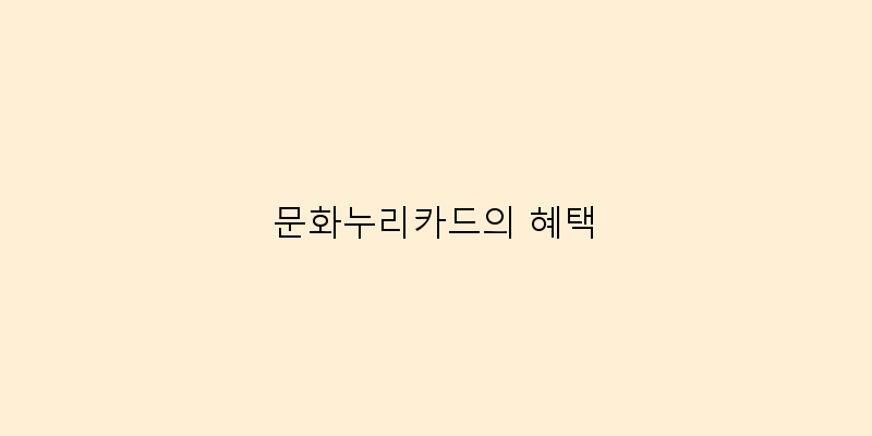 
  문화누리카드의 혜택
 이미지
