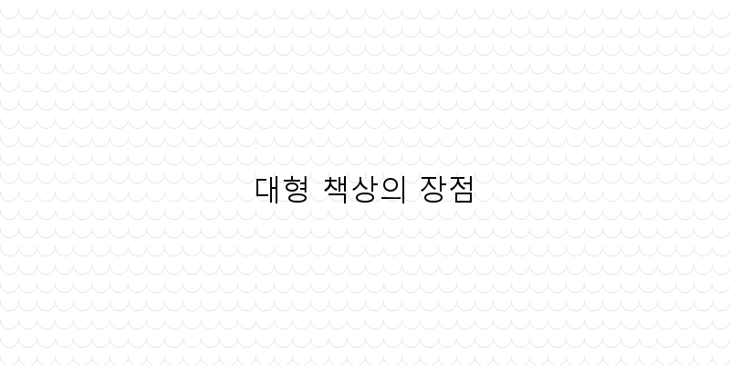 
  대형 책상의 장점
 이미지
