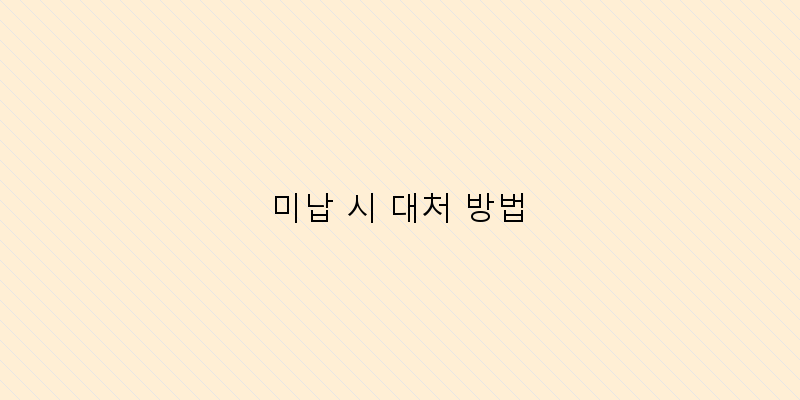 
  미납 시 대처 방법
 이미지