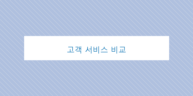 
  고객 서비스 비교
 이미지