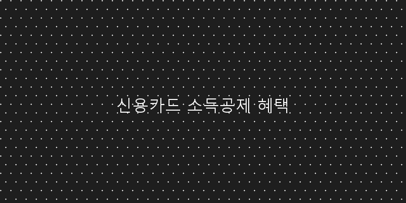 신용카드 소득공제 혜택
이미지