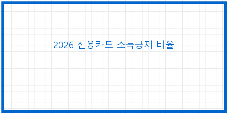 2026 신용카드 소득공제 비율
이미지