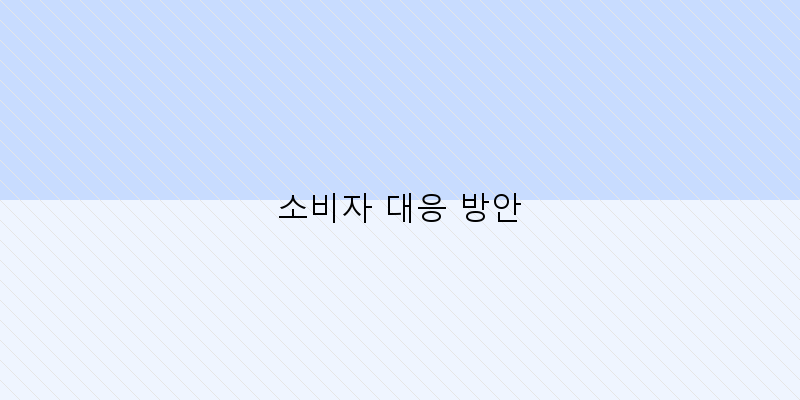 소비자 대응 방안 이미지