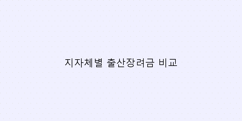 
  지자체별 출산장려금 비교
 이미지