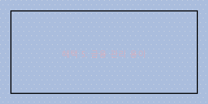 
  혜택 5: 금융 관리 용이
 이미지