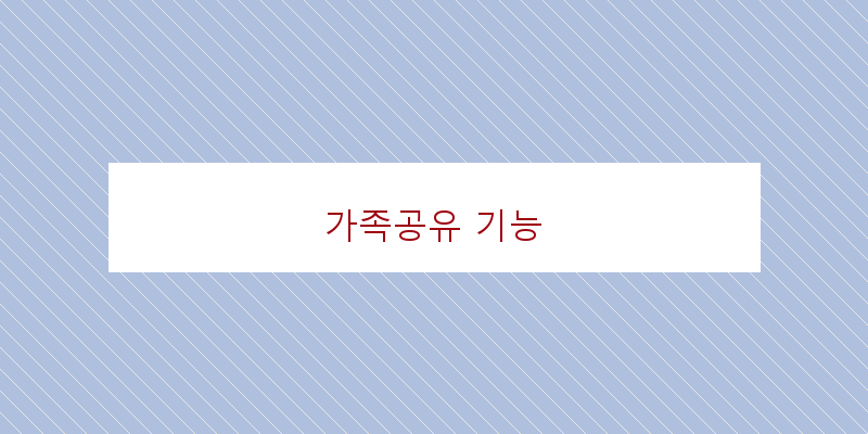 
  가족공유 기능
 이미지