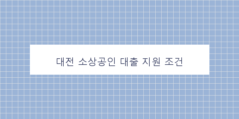 
  대전 소상공인 대출 지원 조건
 이미지