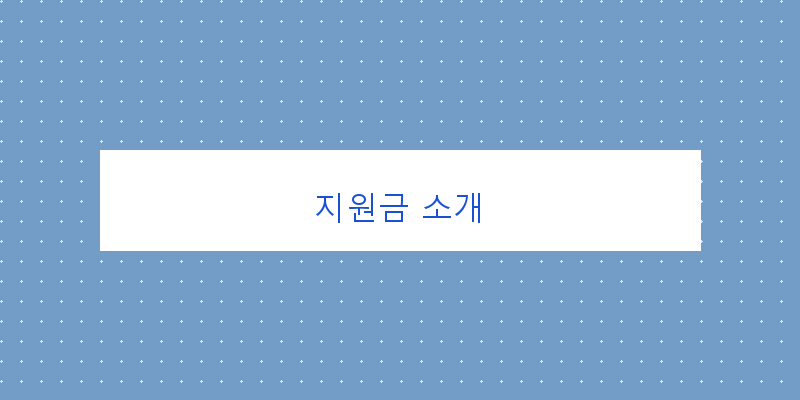 지원금 소개 이미지