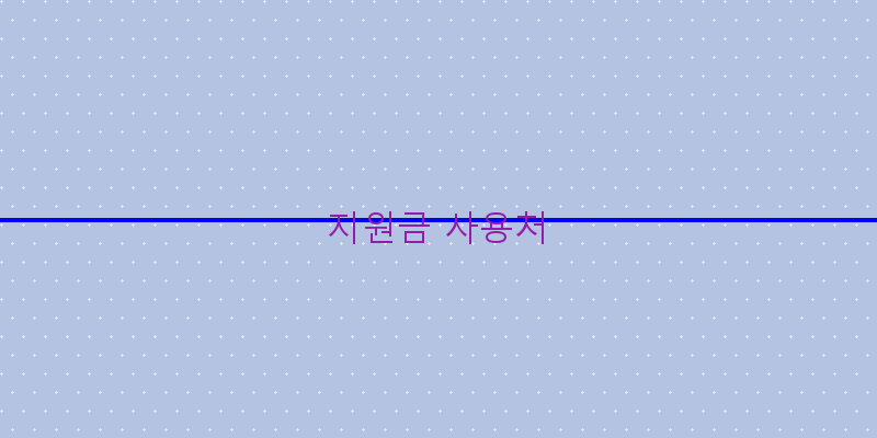 지원금 사용처 이미지