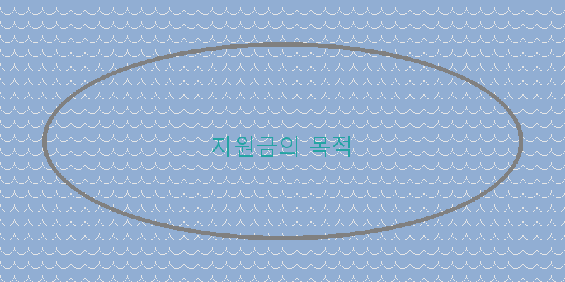 지원금의 목적 이미지